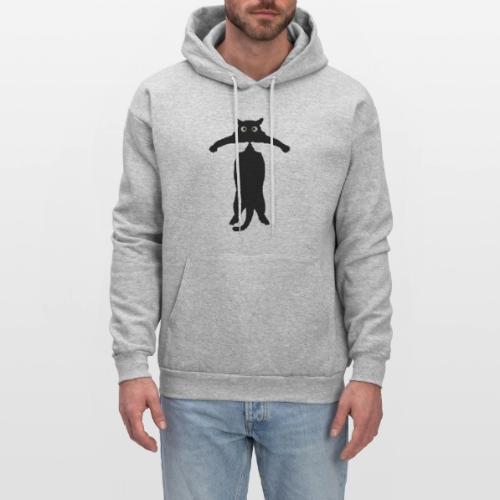 Funny Black Cat Lift - Men's Hoodie