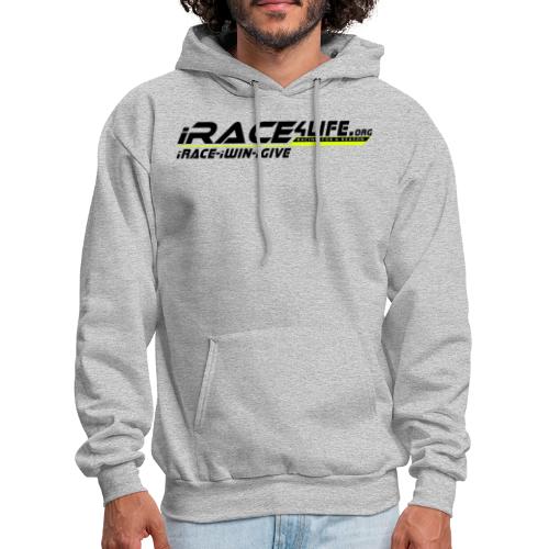 iRace4Life.org Logo with iRace-iWin-iGive! - Men's Hoodie