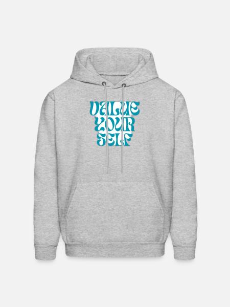 value yourself - Men's Hoodie - heather gray