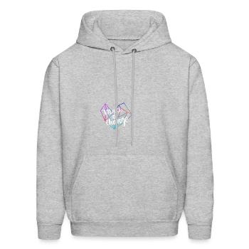 make a change - Men's Hoodie - heather gray - Front - Elias (183cm)