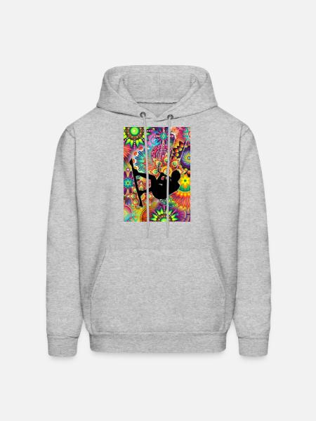 Psychedelic Kite Surf - Men's Hoodie - heather gray