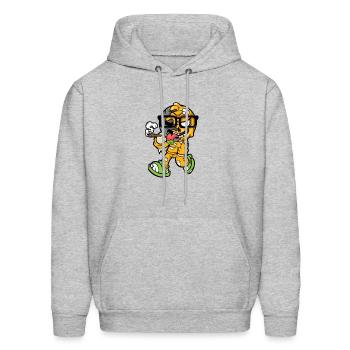 Eyeball Smoker - Men's Hoodie - heather gray - Front - Elias (183cm)