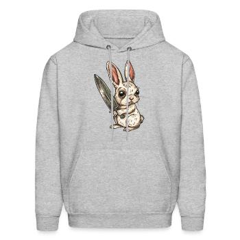 Blade Bunny - Men's Hoodie - heather gray - Front - Elias (183cm)