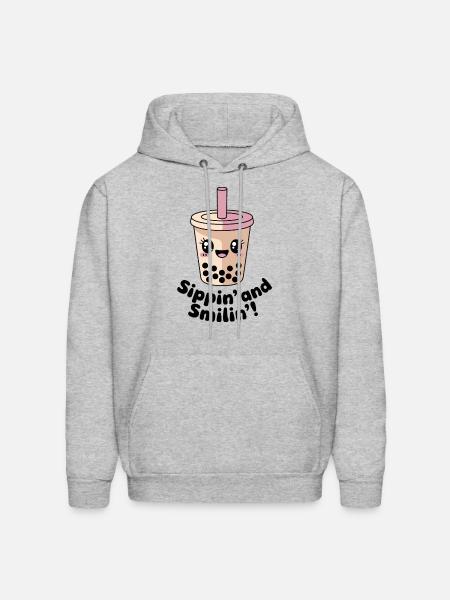 Sippin and Smilin - Men's Hoodie - heather gray