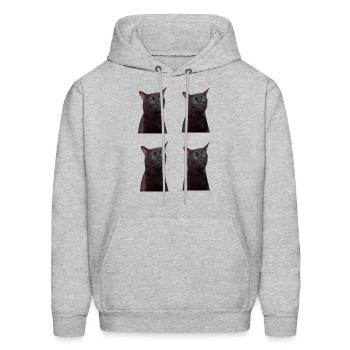 Zoned Out Cat - cat zoned out - Zoned Out Cat - Men's Hoodie - heather gray - Front - Elias (183cm)