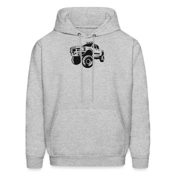 Mud Slinge - Men's Hoodie - heather gray - Front - Elias (183cm)