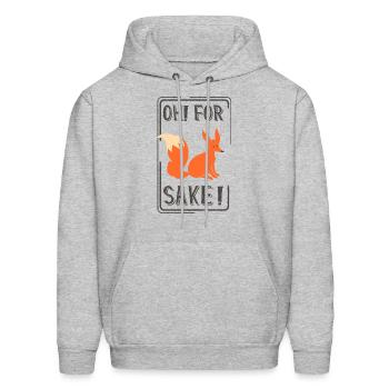 Oh For Sake - Men's Hoodie - heather gray - Front - Elias (183cm)