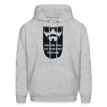 Dad Joke For Fork Sake Get Your Shirt - Men's Hoodie - heather gray - Front - Elias (183cm)