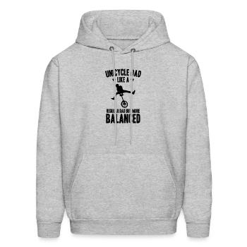 Unicycle Dad Like A Regular Dad But More Balanced - Men's Hoodie - heather gray - Front - Elias (183cm)