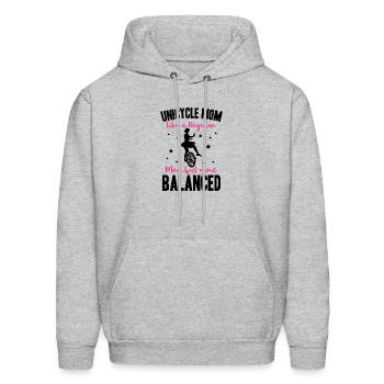 Unicycle Mom Like A Regular Dad But More Balanced - Men's Hoodie - heather gray - Front - Elias (183cm)