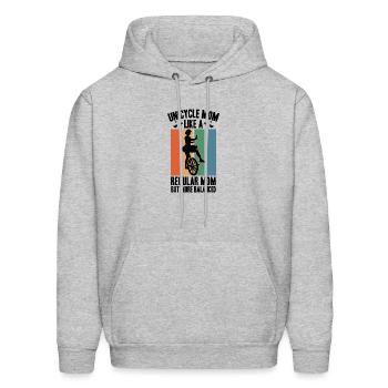 Unicycle Mom Like A Regular Dad But More Balanced - Men's Hoodie - heather gray - Front - Elias (183cm)