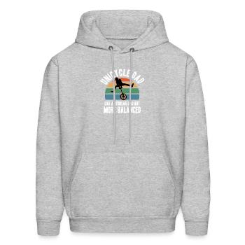 Unicycle Dad Like A Regular Dad But More Balanced - Men's Hoodie - heather gray - Front - Elias (183cm)