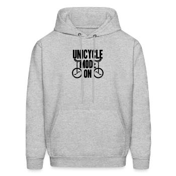 Unicycle Mode On Unicyclist Rider - Men's Hoodie - heather gray - Front - Elias (183cm)