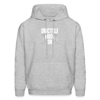 Unicycle Mode On Unicyclist Rider - Men's Hoodie - heather gray - Front - Elias (183cm)