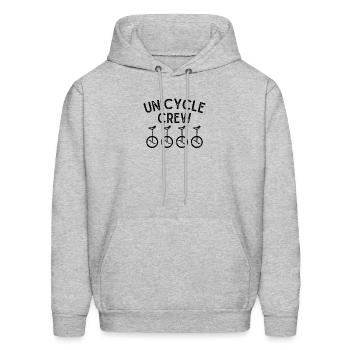 Unicycling Monocycle Unicycle Crew - Men's Hoodie - heather gray - Front - Elias (183cm)