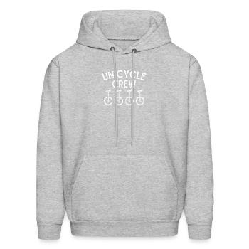 Unicycling Monocycle Unicycle Crew - Men's Hoodie - heather gray - Front - Elias (183cm)