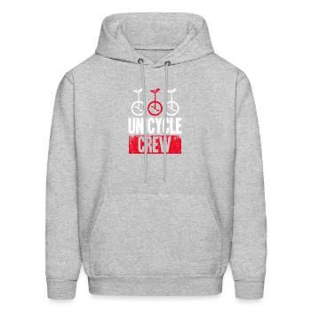Unicycling Monocycle Unicycle Crew - Men's Hoodie - heather gray - Front - Elias (183cm)