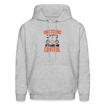 Unicycling A Symphony Of Balance And Control - Men's Hoodie - heather gray - Front - Elias (183cm)