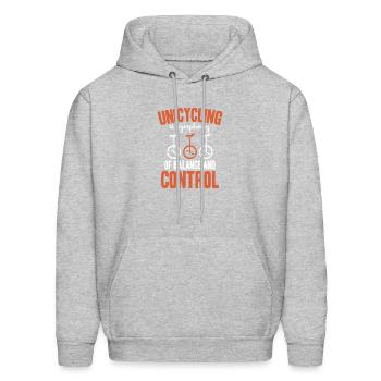 Unicycling A Symphony Of Balance And Control - Men's Hoodie - heather gray - Front - Elias (183cm)