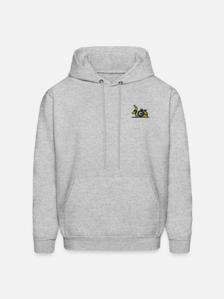 Minions Stuart Banana Embroidery - Men's Hoodie - heather gray