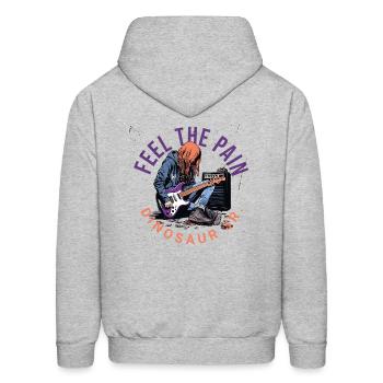Dinosaur Jr Indie Rock - Men's Hoodie - heather gray - Back - Elias (183cm)
