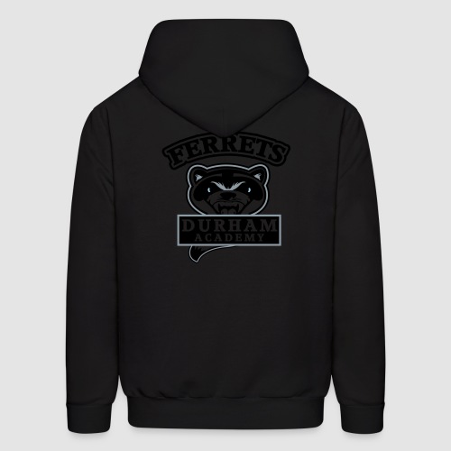 durham academy ferrets logo black - Men's Hoodie