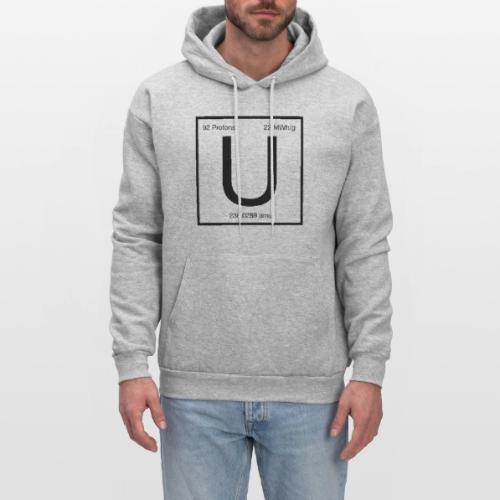 Uranium. Double-sided design. Black text. - Men's Hoodie