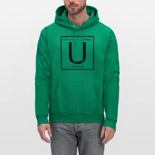 Uranium. Double-sided design. Black text. - Men's Hoodie