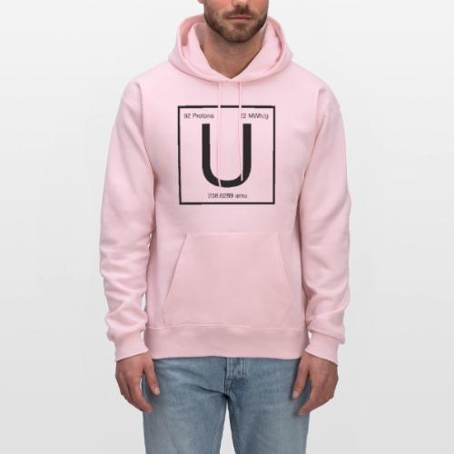 Uranium. Double-sided design. Black text. - Men's Hoodie
