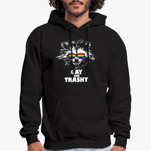 Gay and Trashy Raccoon Sunglasses LGBTQ Pride - Men's Hoodie
