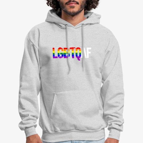 LGBTQ AF LGBTQ as Fuck Rainbow Pride Flag - Men's Hoodie