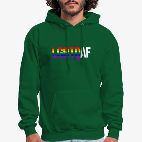 LGBTQ AF LGBTQ as Fuck Rainbow Pride Flag - Men's Hoodie