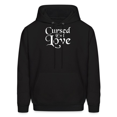 Cursed Evil Love Logo White - Men's Hoodie