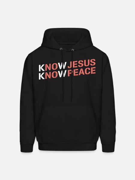 Know Jesus, Know Peace - Men's Hoodie - black