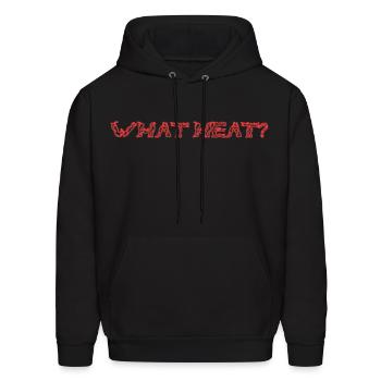 What Heat? - Men's Hoodie - black - Front - Elias (183cm)