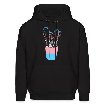 Trans Cactus Vibes - Men's Hoodie - black - Front - Elias (183cm)