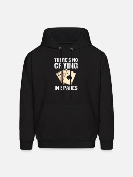 Spades Card Game Player Poker - Men's Hoodie - black