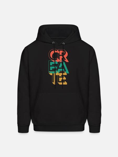 Retro Create - Men's Hoodie - black