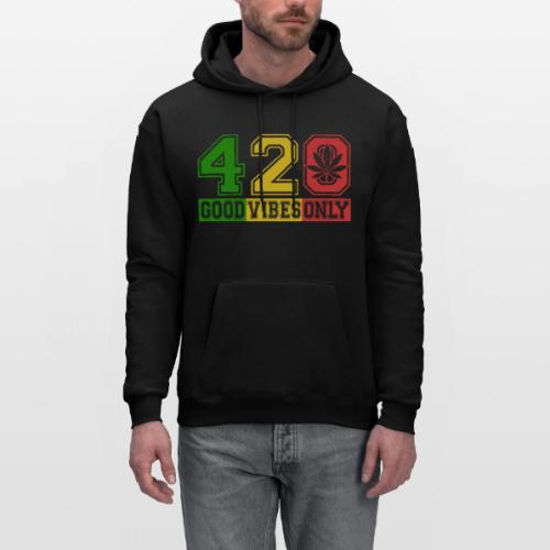 Witty 420 GoodVibes Herb Weed Marijuana Design - Men's Hoodie