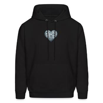 Tech-Heart Circuitry - Men's Hoodie - black - Front - Elias (183cm)