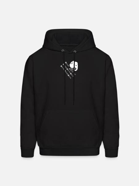 Acoli Side TV Graphic Pattern - Men's Hoodie - black