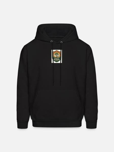 Mind Growth Shield Patch - Men's Hoodie - black
