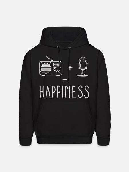 Radio Microphone Happiness - Men's Hoodie - black