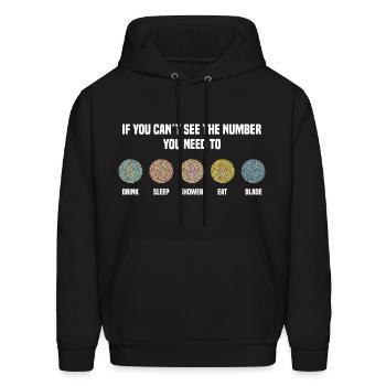 Ishihara Numbers - Blade - Men's Hoodie - black - Front - Elias (183cm)