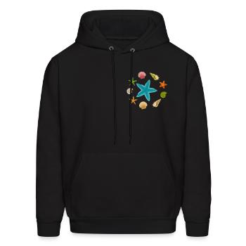 under water life,shark,sea animals - Men's Hoodie - black - Front - Elias (183cm)