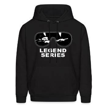 "Macho Style" Logo shirt! - Men's Hoodie - black - Front - Elias (183cm)