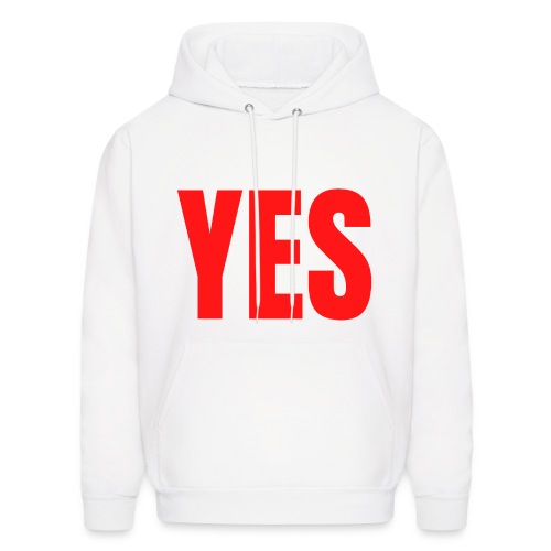 Just Say YES (white & red letters version) - Men's Hoodie