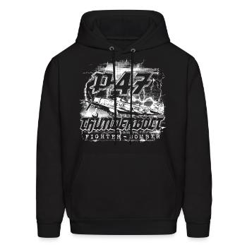 P-47 Thunderbolt - Men's Hoodie - black - Front - Elias (183cm)