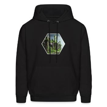Ruins post apocalyptic - Men's Hoodie - black - Front - Elias (183cm)