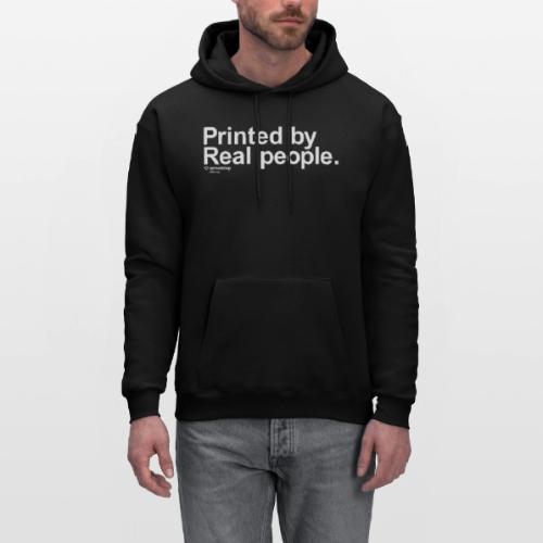 PrintedByRealPeople simple white - Men's Hoodie